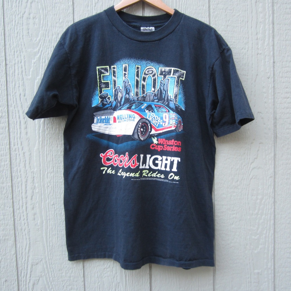 VTG Nascar Bill Elliott Shirt Mens size XL The Legend Rides Single Stitch 90S